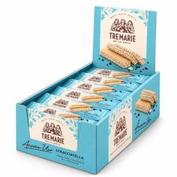Tre Marie Stracciatella Milk Creme Wafers, 1.3 oz x 30 1