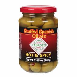 Tabasco Spicy Stuffed Spanish Manzanilla Green Olives 1