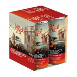 La Dolce Vita Italian Blood Orange Soda, 4-Pack Cans 1