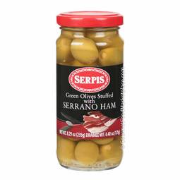 Serpis Spanish Manzanilla Green Olives Stuffed with Serrano Ham 1