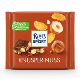 Ritter Sport Milk Chocolate with Whole Hazelnuts & Corn Flakes 1