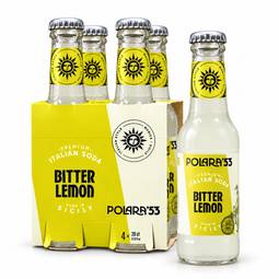 Polara Bitter Lemon Italian Soda, 6.7 fl x 4 1