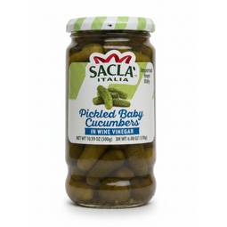 Sacla Pickled Baby Cucumbers in Wine Vinegar 1