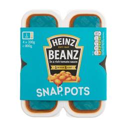 Heinz Baked Beans Microwave Snap Pots, 4-Pack 1