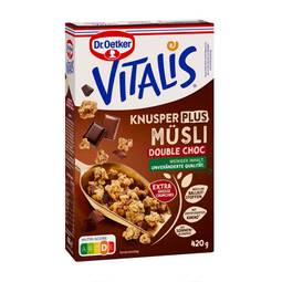 Dr. Oetker Vitalis Double Chocolate Muesli, Knusper Plus 1