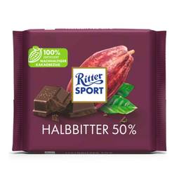 Ritter Sport 50% Cocoa Dark Chocolate 1