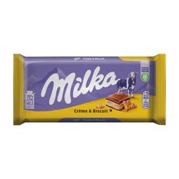 Milka Cream & Biscuit Chocolate Bar 1