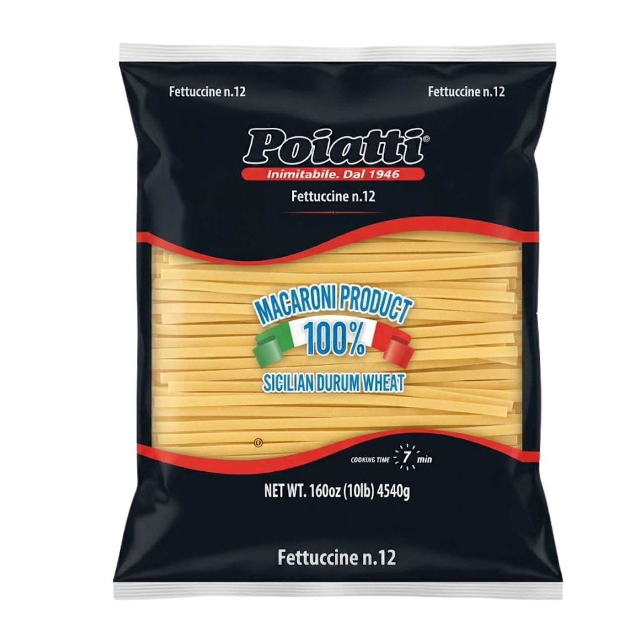 Poiatti Fettuccine #12, 100% Sicilian Wheat 1