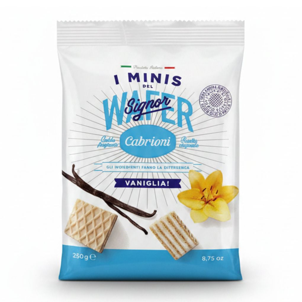 Cabrioni Mini Vanilla Wafers, No Palm Oil 1