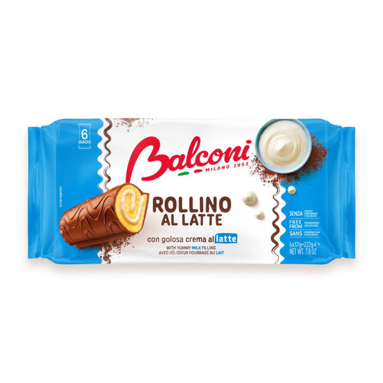 Balconi Italian Rollino Latte Swiss Roll Cakes 1