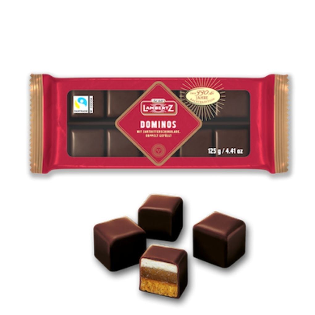 Lambertz Dark Chocolate Gingerbread Domino Cubes 1