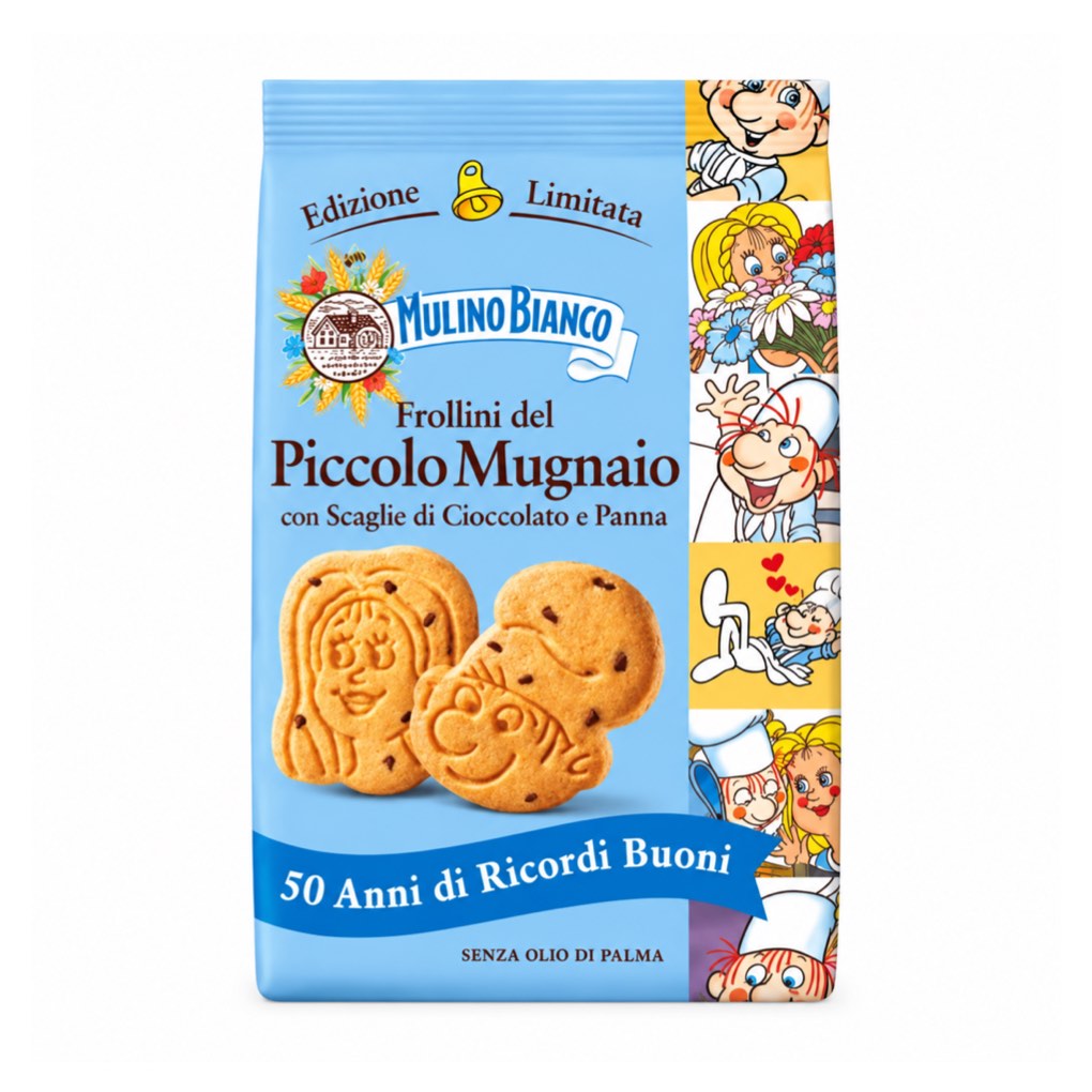 Mulino Bianco Chocolate & Cream Cookies Piccolo Mugnaio 1