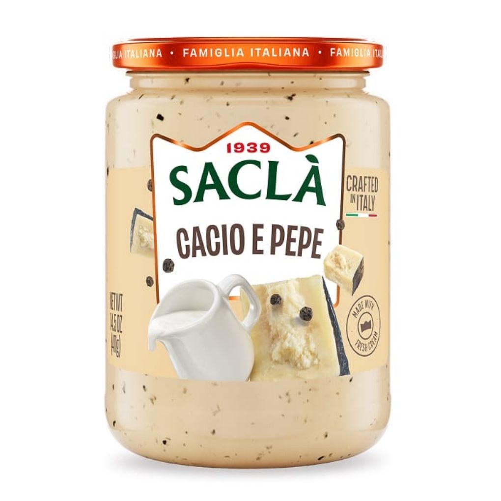 Sacla Cheese & Pepper Cacio E Pepe Pasta Sauce 1