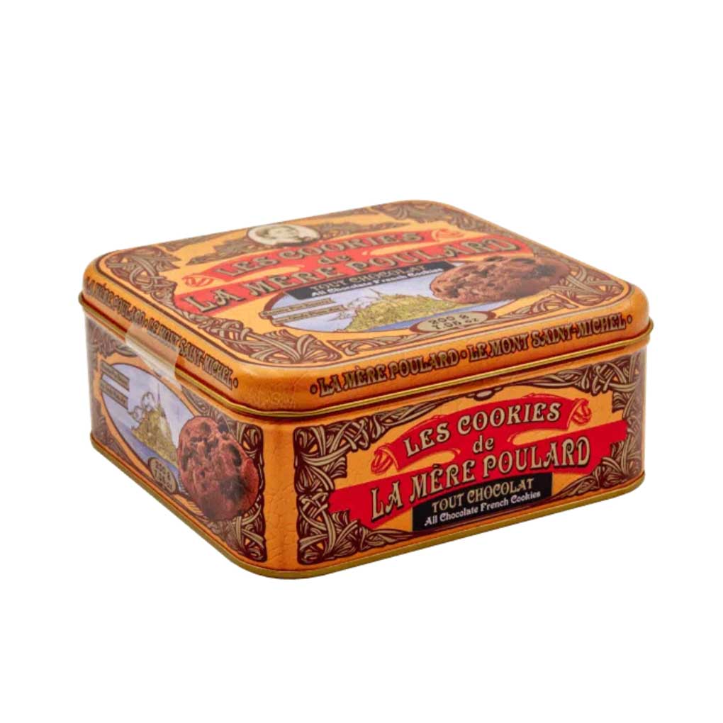 La Mere Poulard French All Chocolate Cookies in Luxury Tin 1