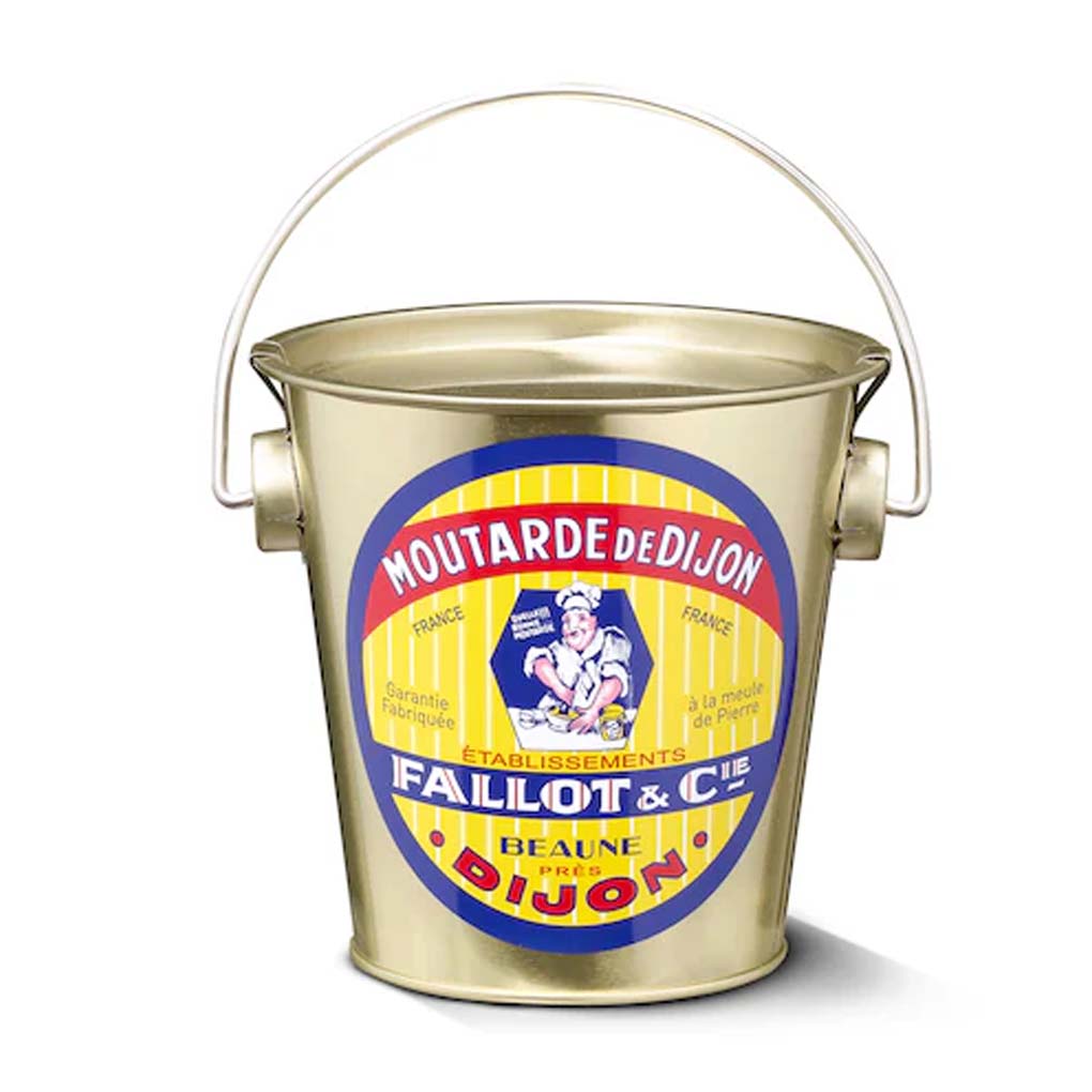 Edmond Fallot French Dijon Mustard in Decorated Metal Pail 1