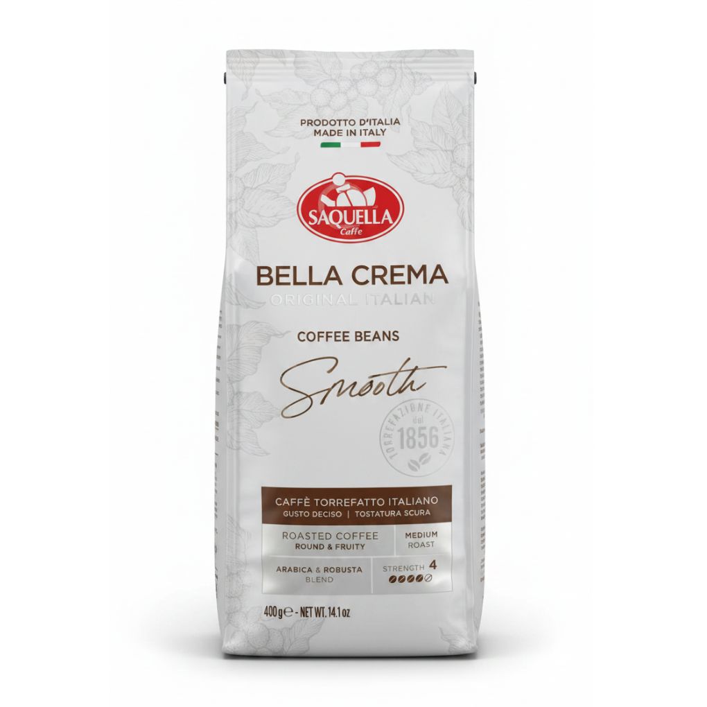 Saquella Espresso Bella Crema Whole Bean Coffee 1