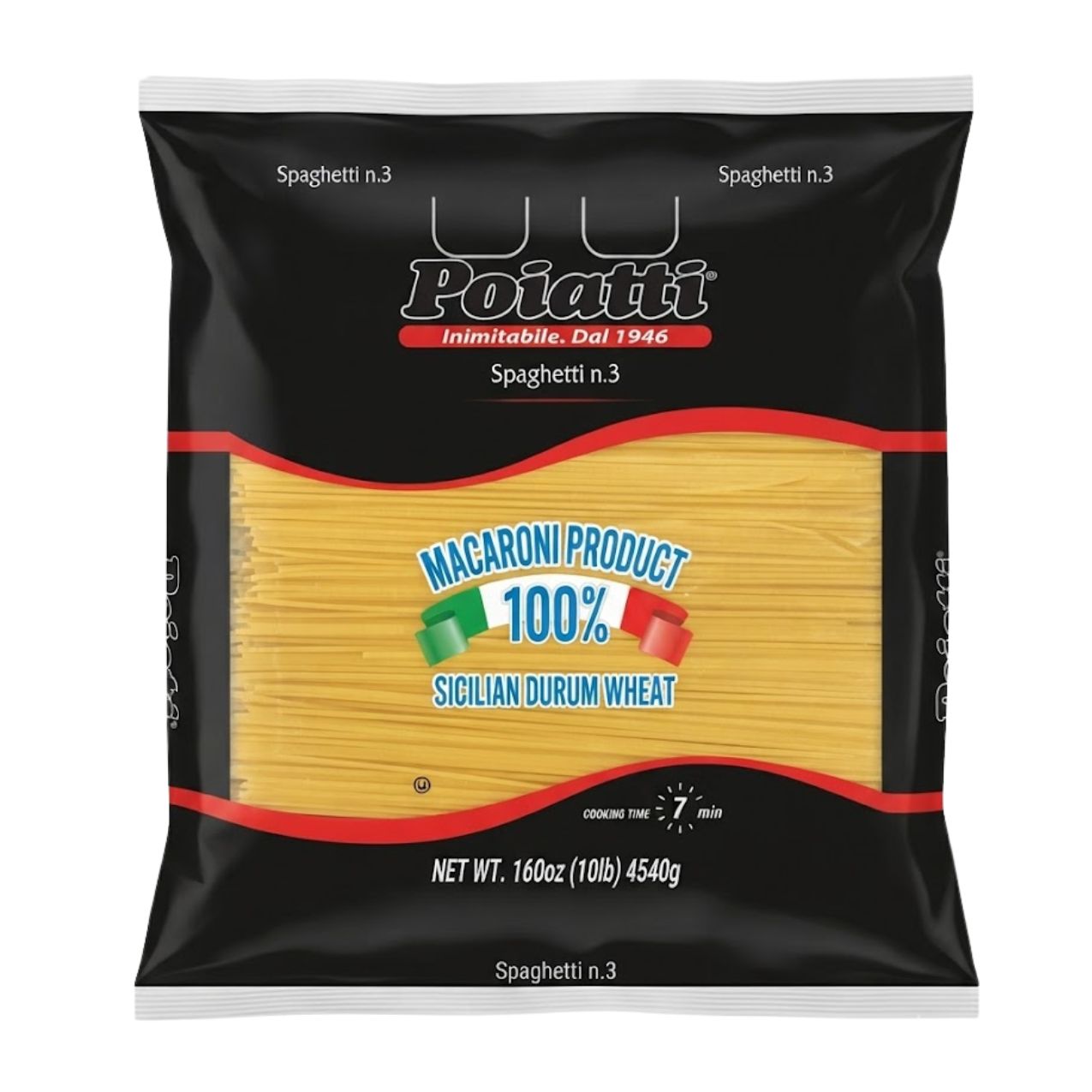 Poiatti Spaghetti #3, 100% Sicilian Wheat 1