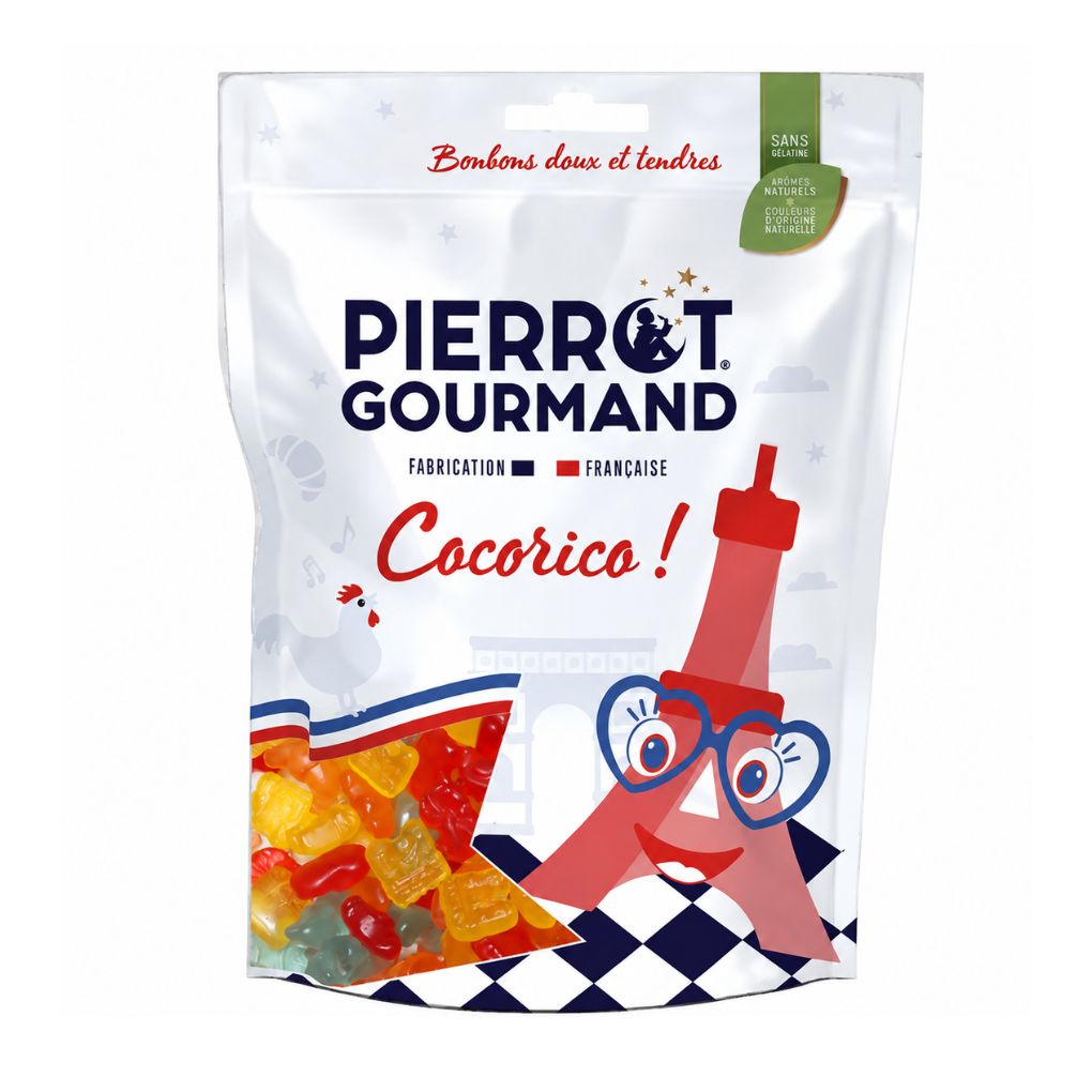 Pierrot Gourmand Cocorico French Gummies, No Gelatin 1
