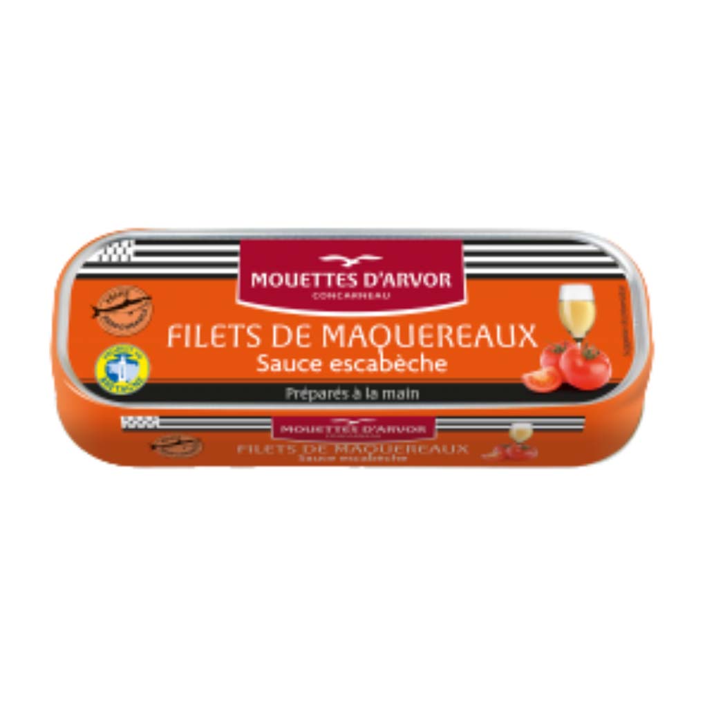 Mouettes D'Arvor French Mackerel Fillets in Escabeche Sauce 1