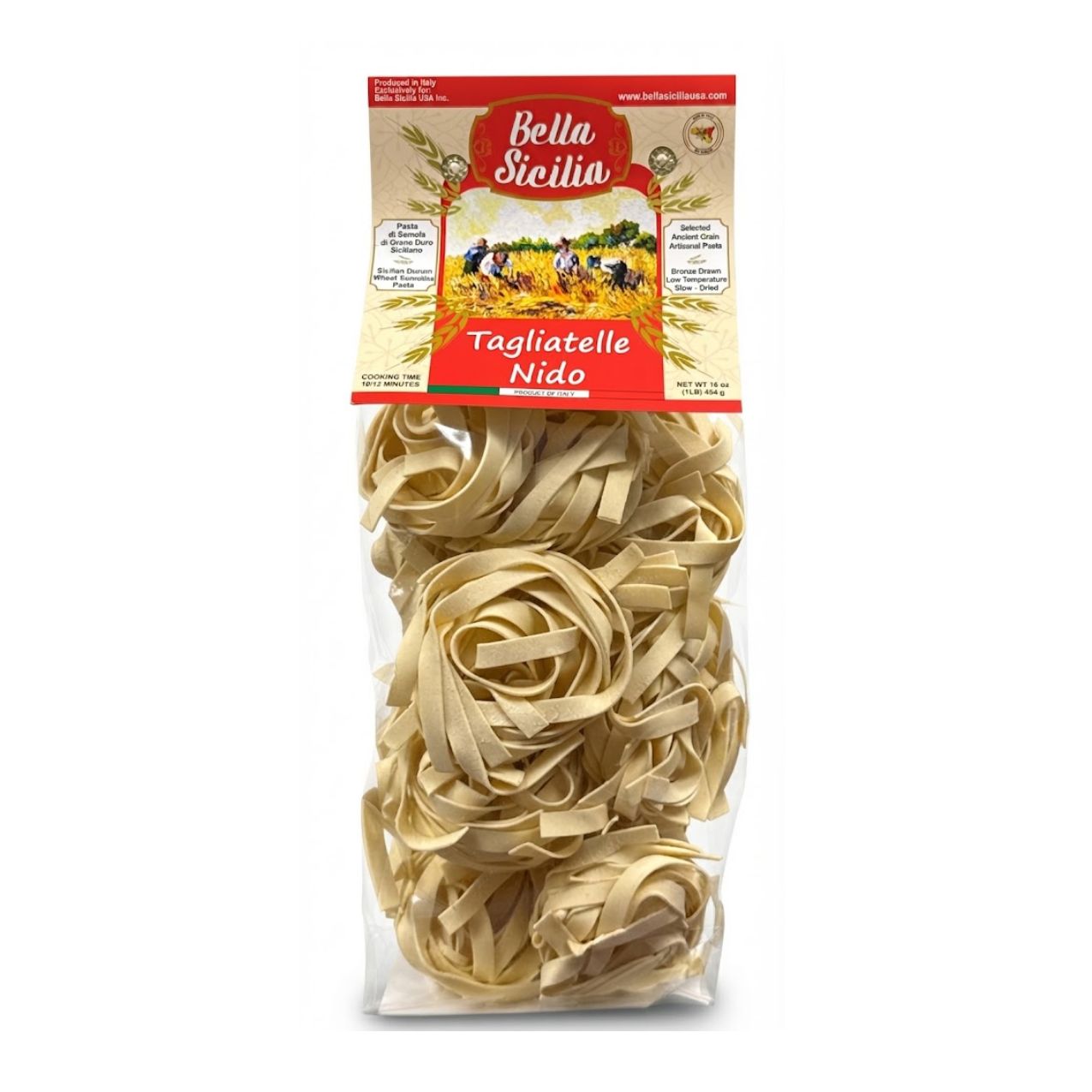 Bella Sicilia Tagliatelle, 100% Sicilian Wheat 1