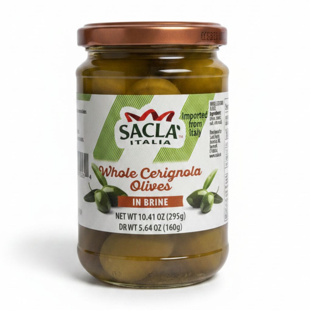 Sacla Whole Cerignola Green Olives in Brine 2