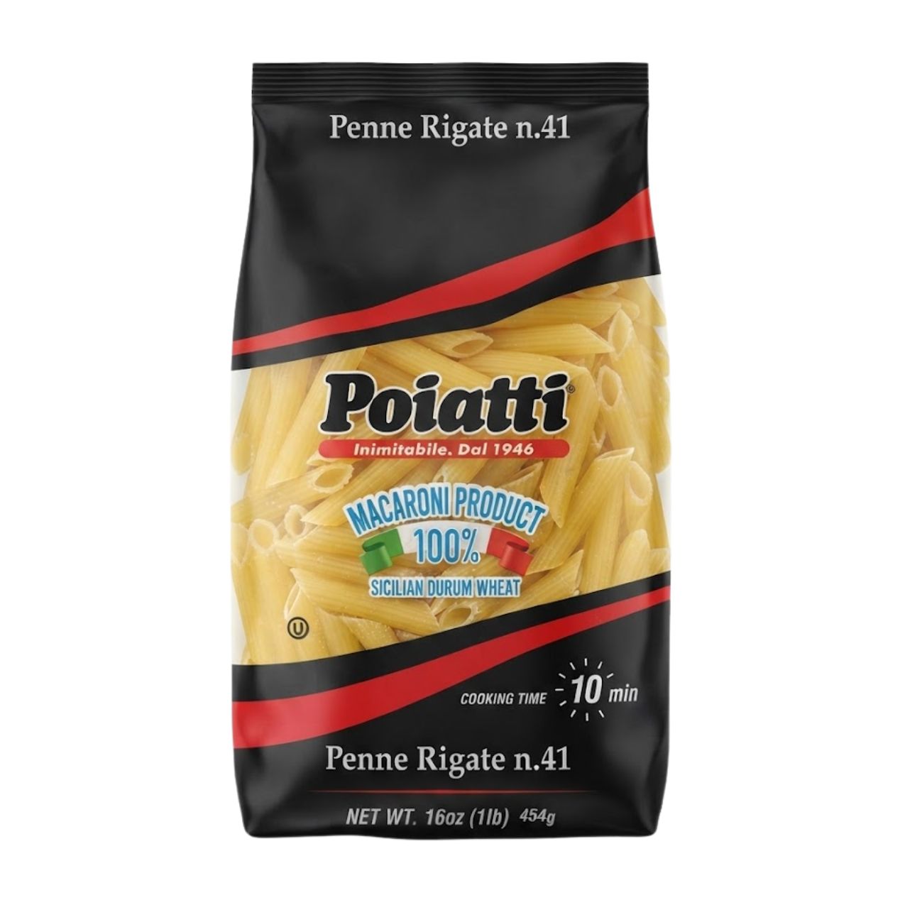 Poiatti Penne Rigate #41, 100% Sicilian Wheat 1