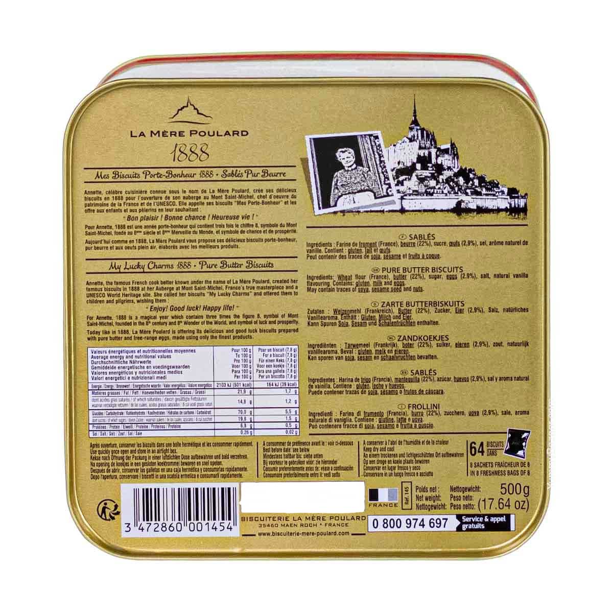 La Mere Poulard French Butter Sable Cookies in Luxury Tin 3