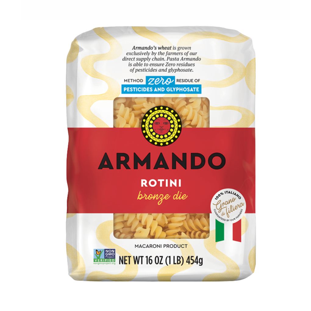 Armando Rotini Pasta, 100% Italian Wheat, Bronze Cut 1