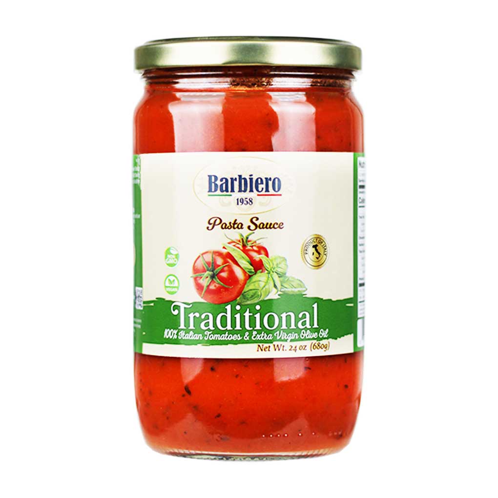 Barbiero Traditional Pasta Sauce, 100% Italian Tomatoes & EVOO 1
