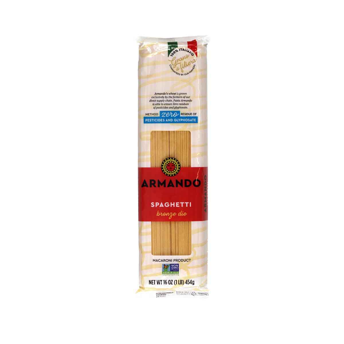 Armando Spaghetti Pasta, 100% Italian Wheat, Bronze Cut 1