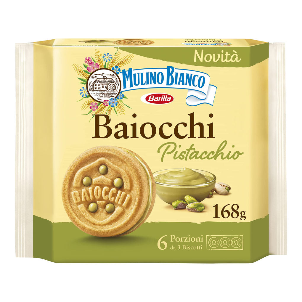Mulino Bianco Baiocchi Pistachio Cream Cookies 1
