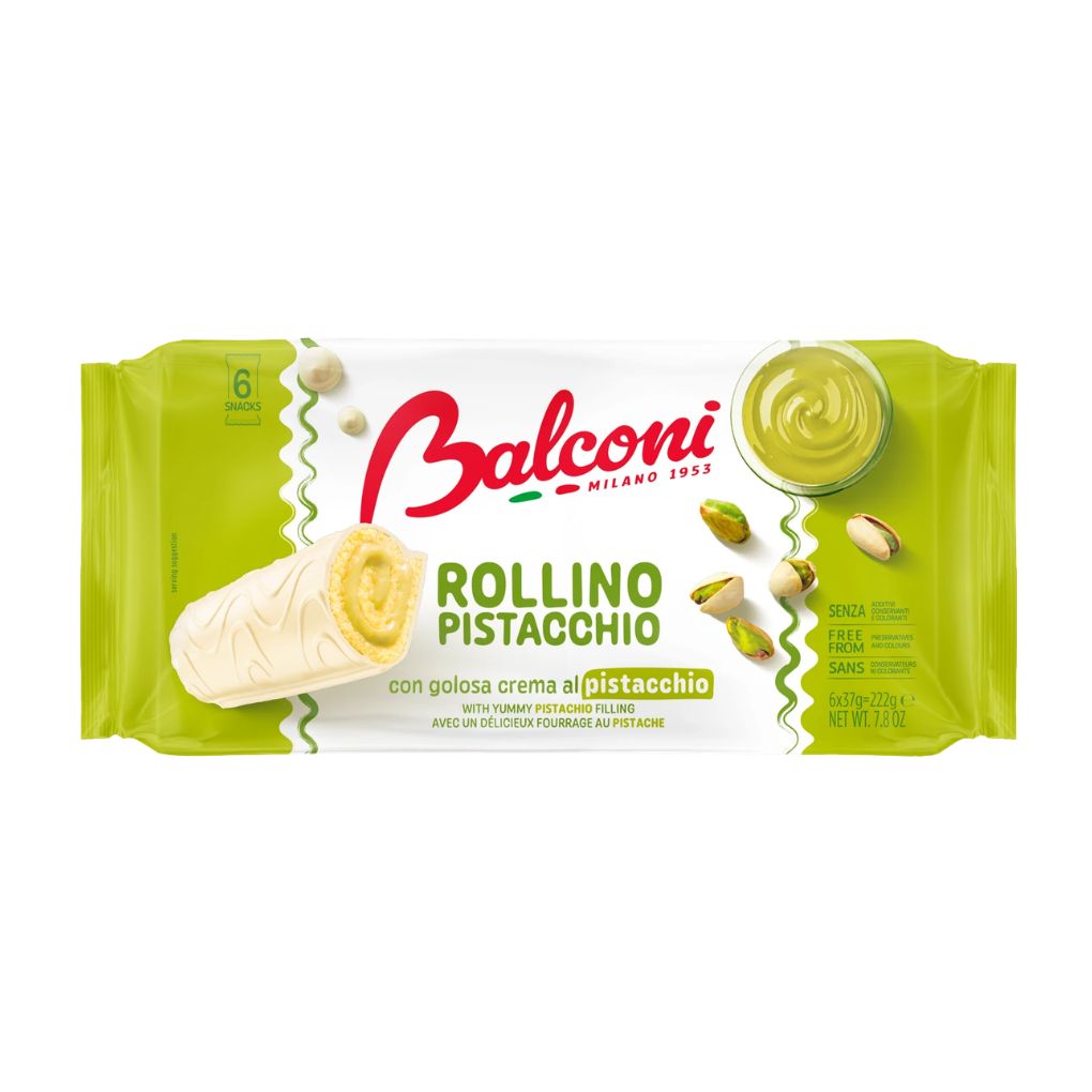 Balconi Rollino Pistachio Cream Snack Cakes 1