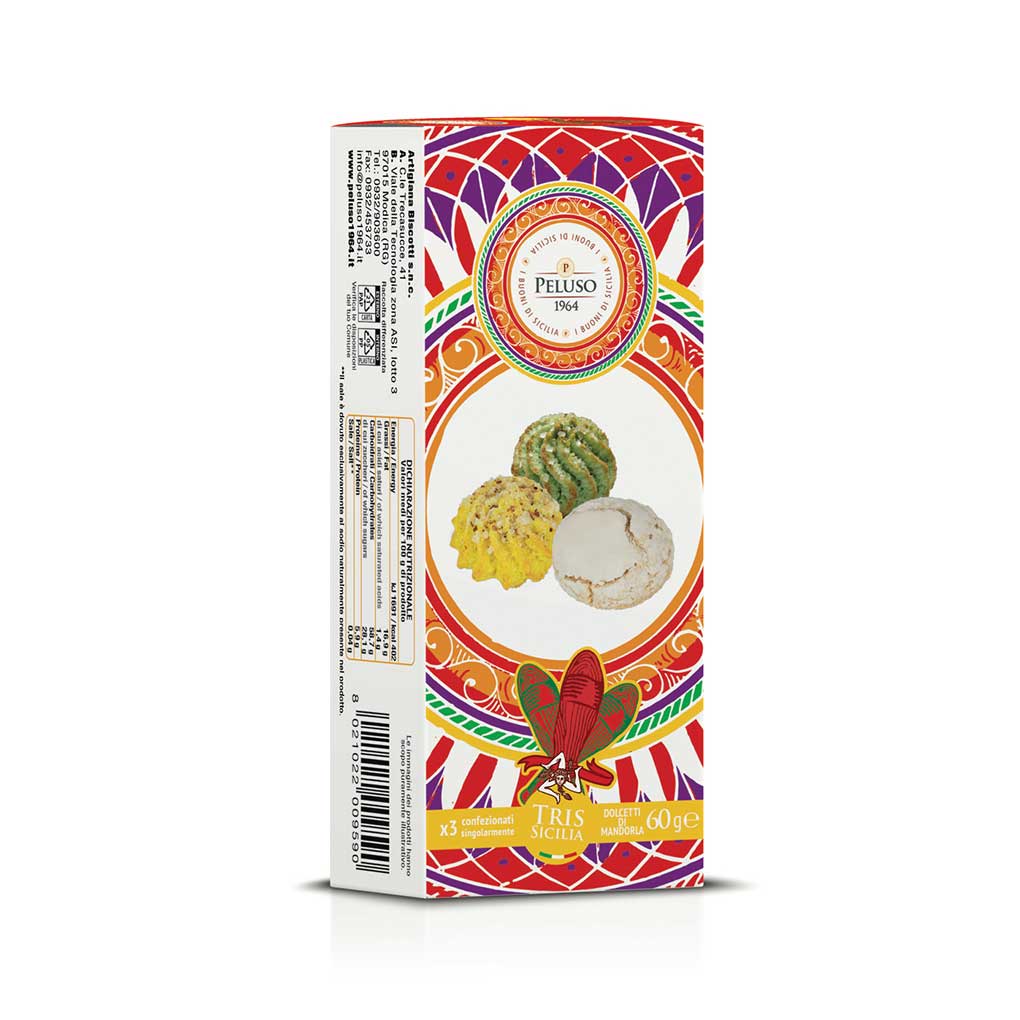 Peluso Sicilian Almond Paste Cookies (Lemon, Mandarin & Pistachio) 1