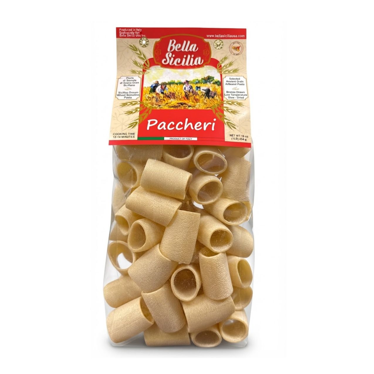 Bella Sicilia Paccheri, 100% Sicilian Wheat 1