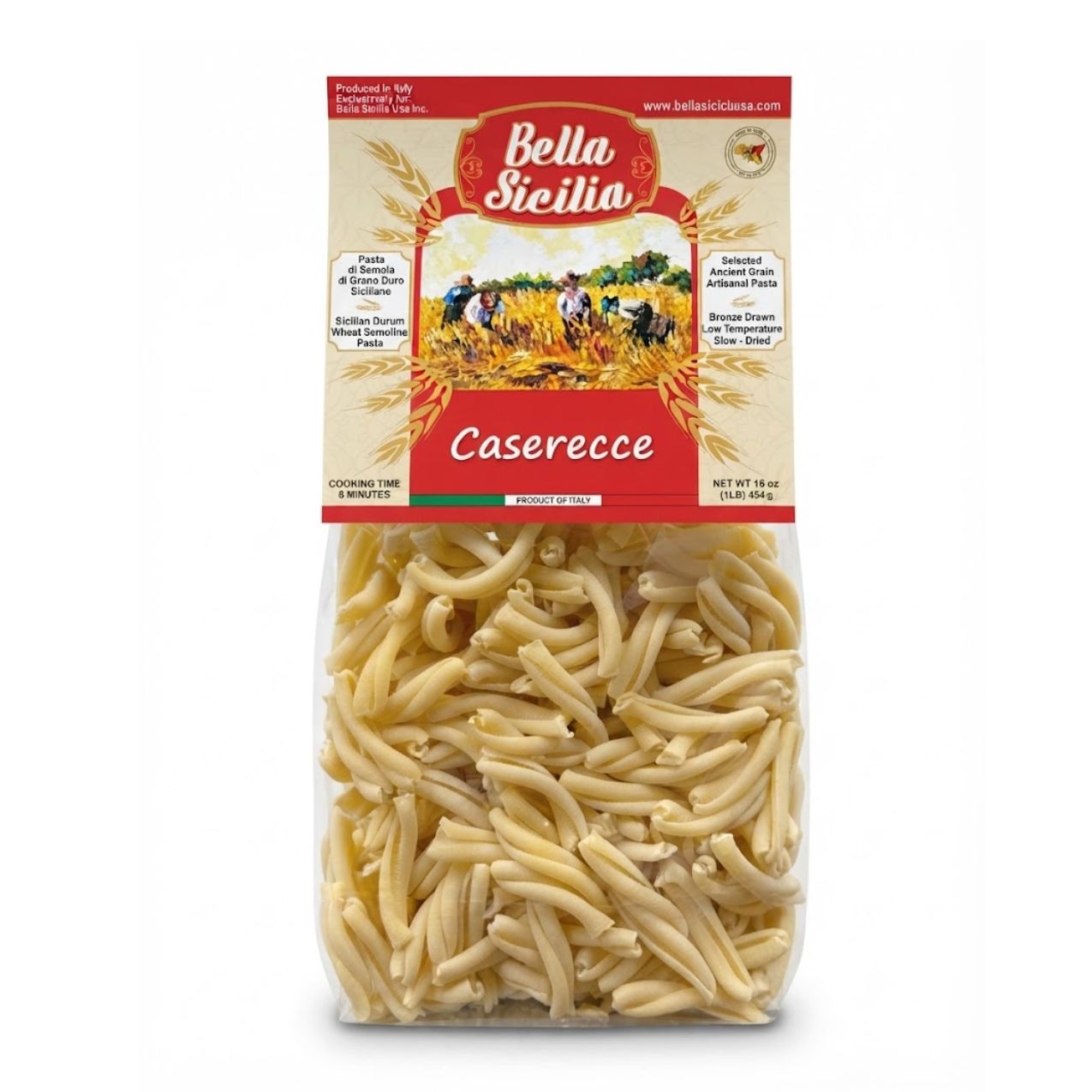 Bella Sicilia Caserecce, 100% Sicilian Wheat 1