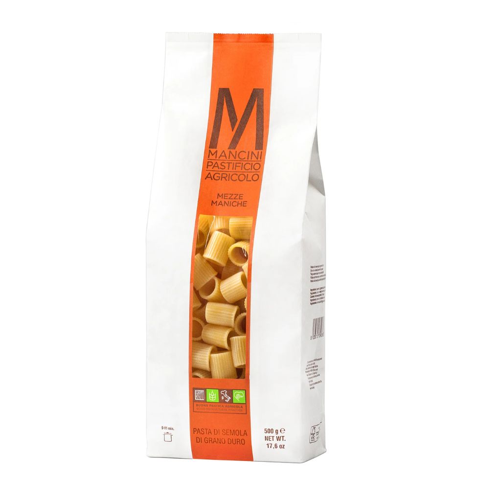 Mancini Mezze Maniche Tube Pasta 1