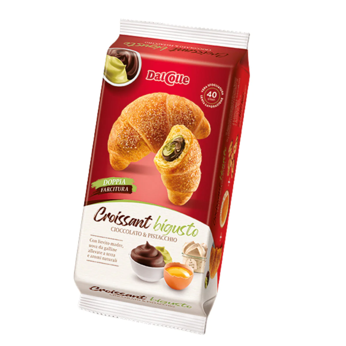 Dal Colle Italian Chocolate and Pistachio Cream Croissants 1