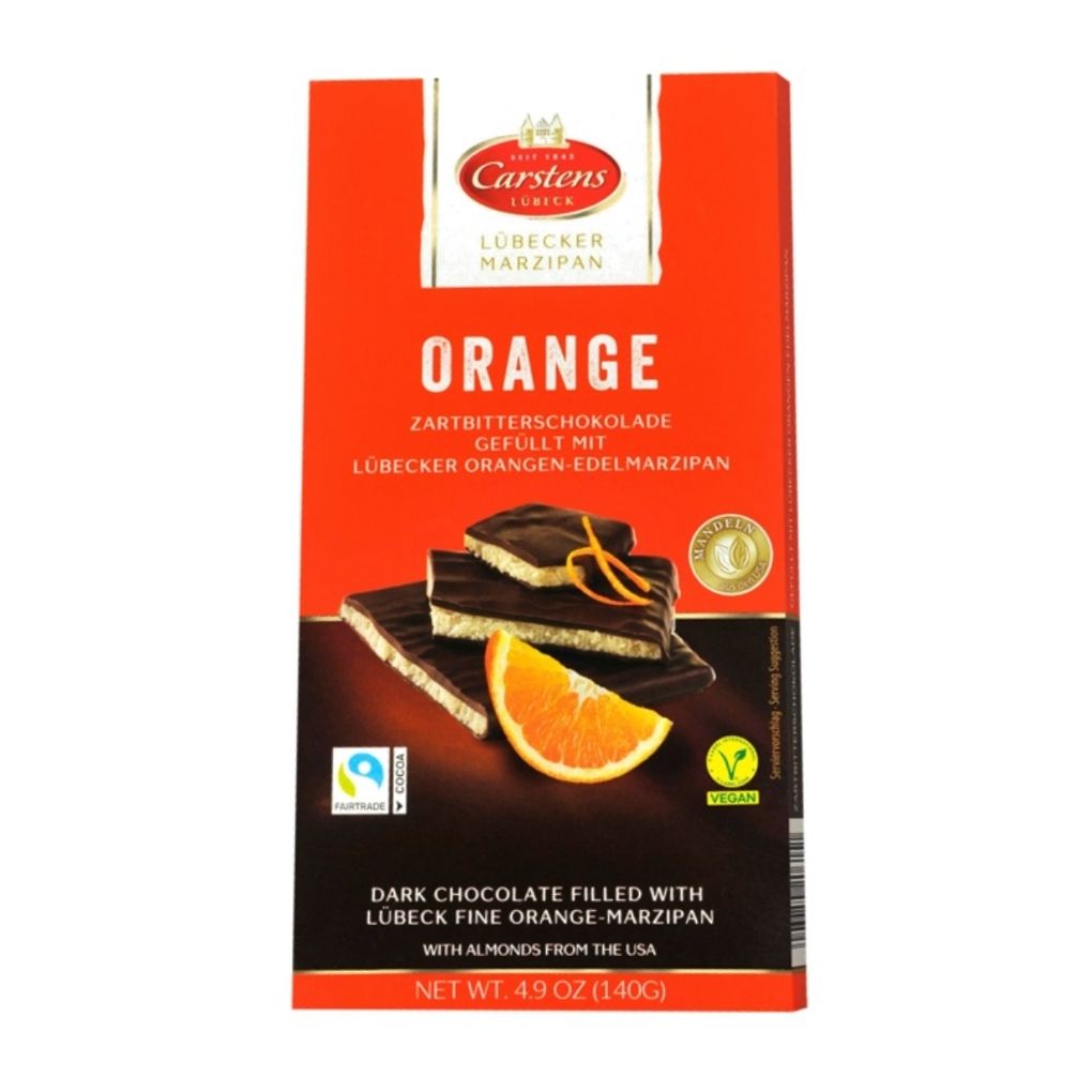 Carstens Dark Chocolate Orange Liqueur Marzipan Bar 1