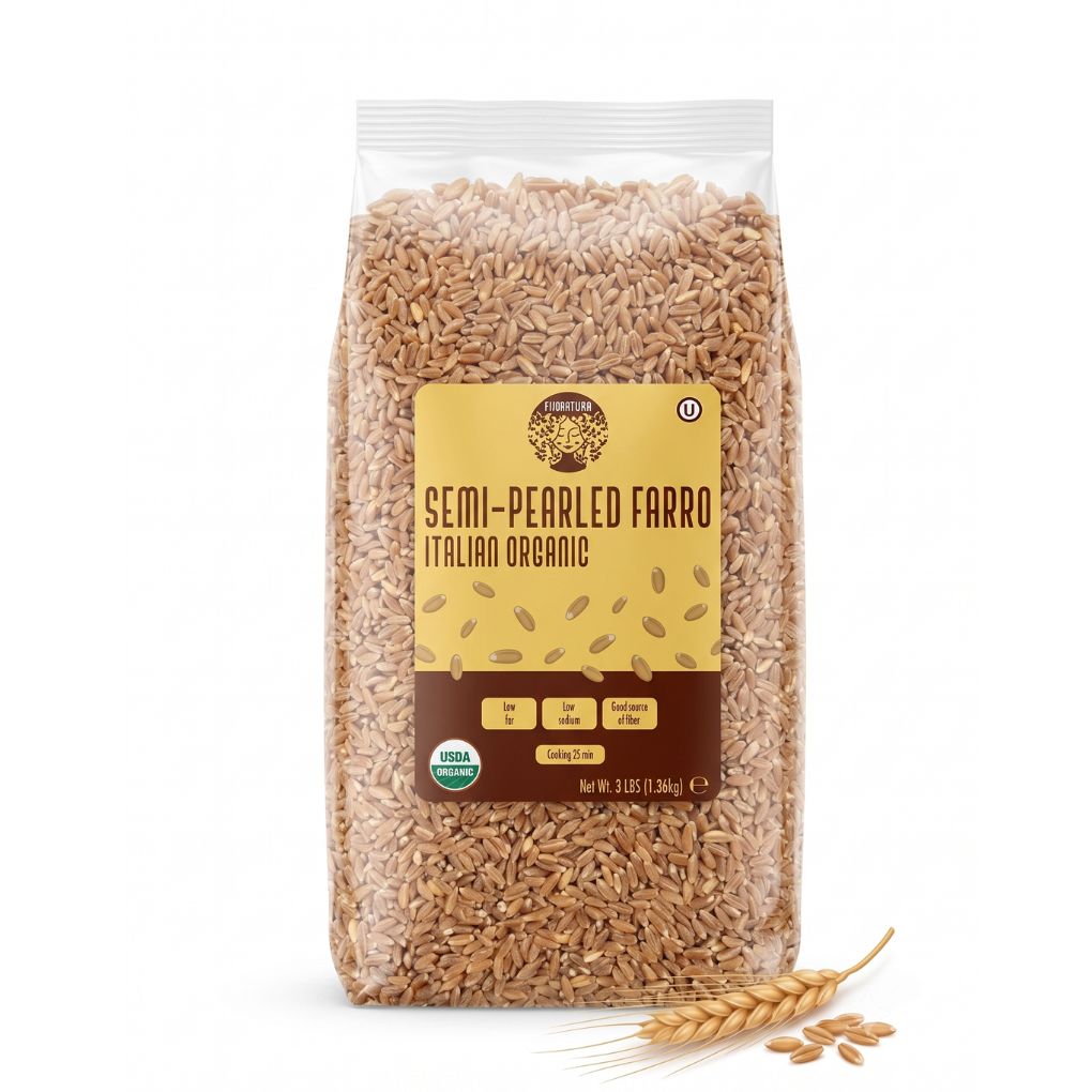 VirgoNatura Organic Italian Semi-Pearled Emmer Farro 1