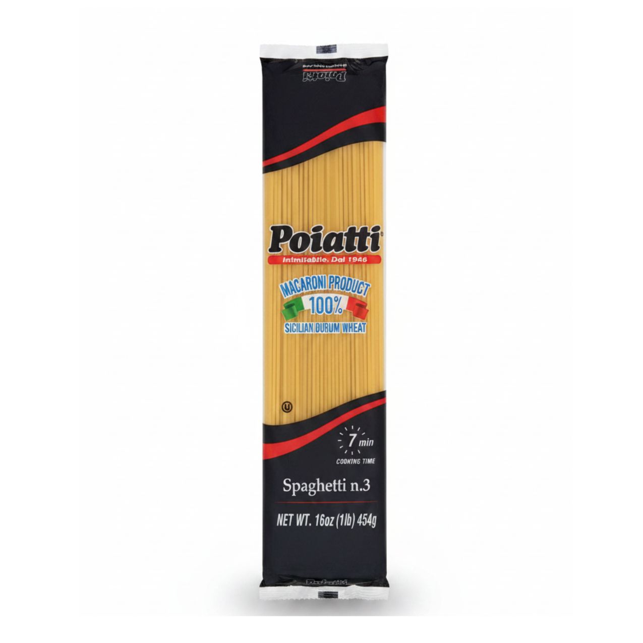 Poiatti Spaghetti #3, 100% Sicilian Wheat 1