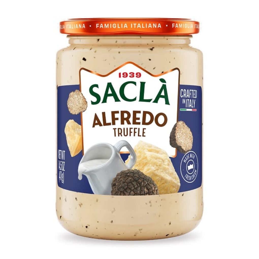Sacla Black Truffle Alfredo Creamy Pasta Sauce 1