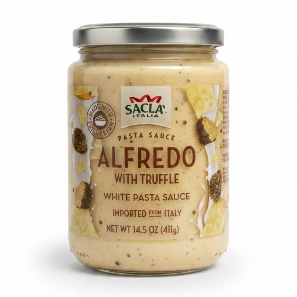 Sacla Black Truffle Alfredo Creamy Pasta Sauce 2