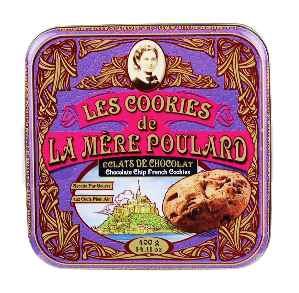 La Mere Poulard French Chocolate Chip Cookies in Luxury Tin 2