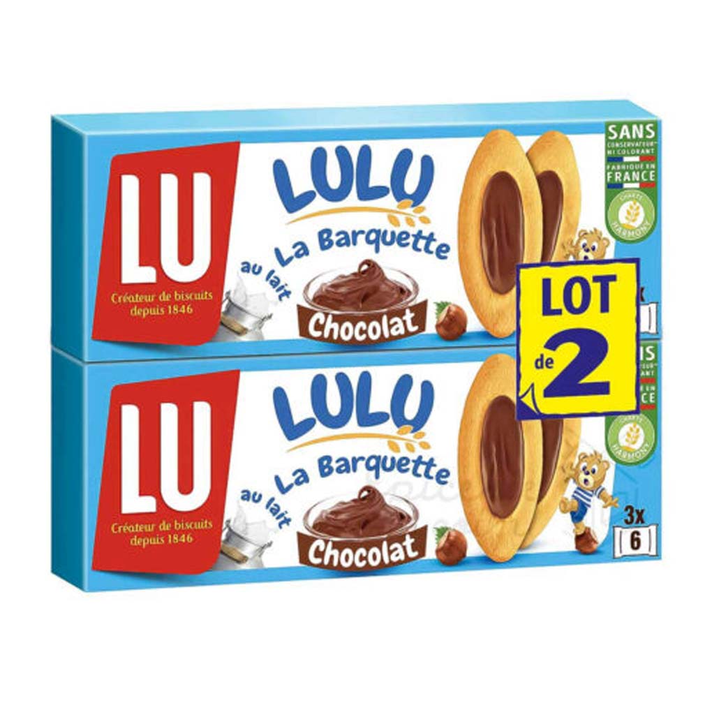 LU French Chocolate Soft Biscuits Barquette 4.2 oz x 2 1