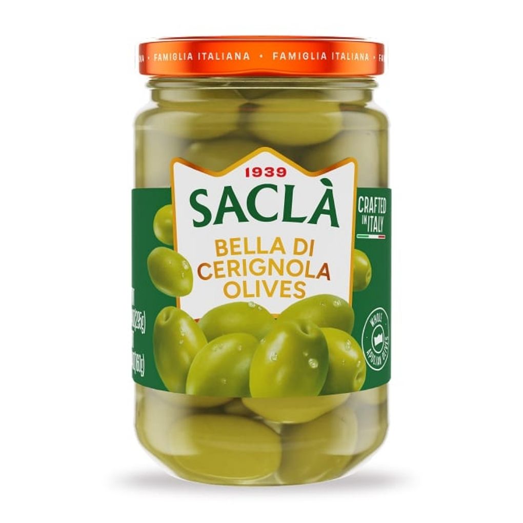 Sacla Whole Cerignola Green Olives in Brine 1