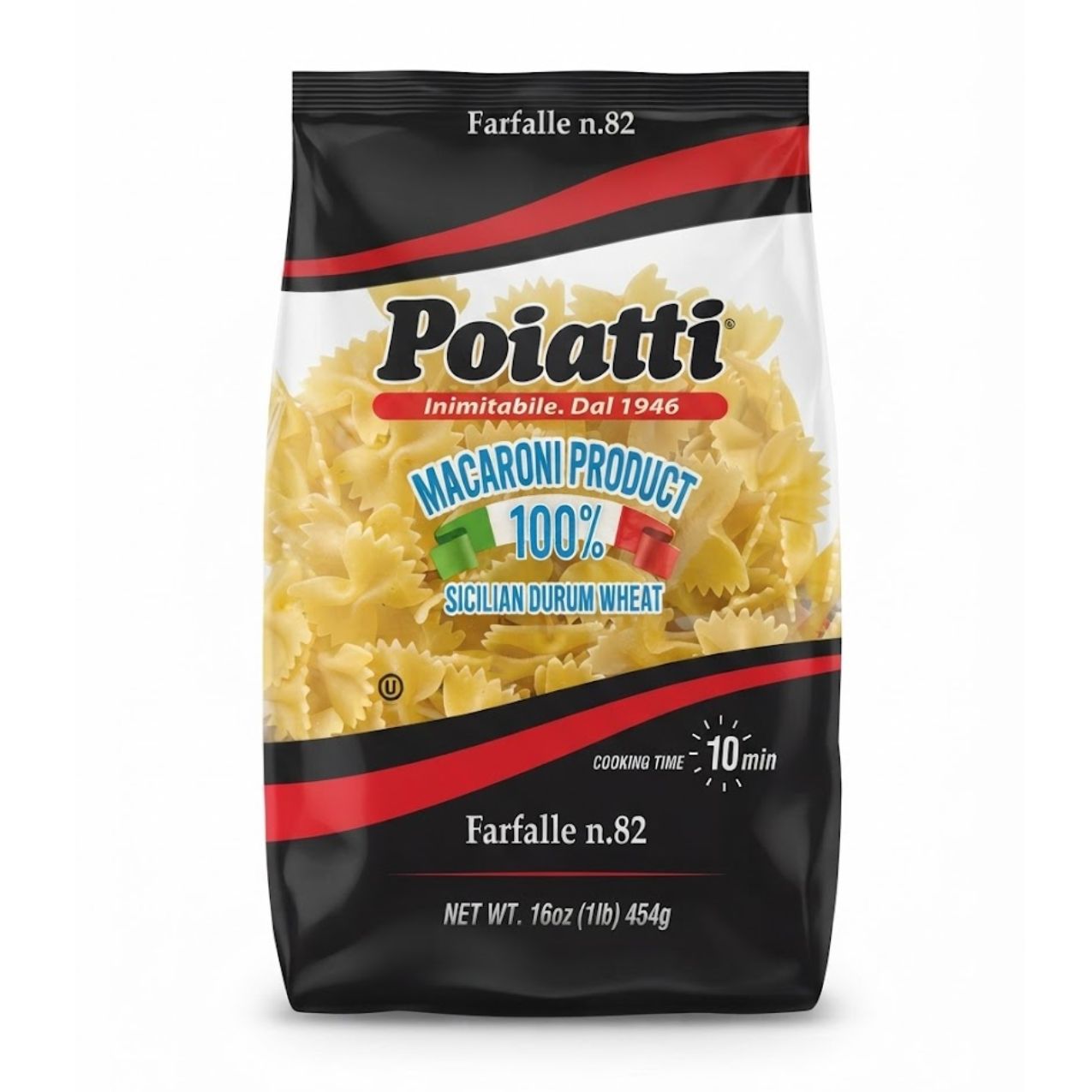 Poiatti Farfalle #82, 100% Sicilian Wheat 1