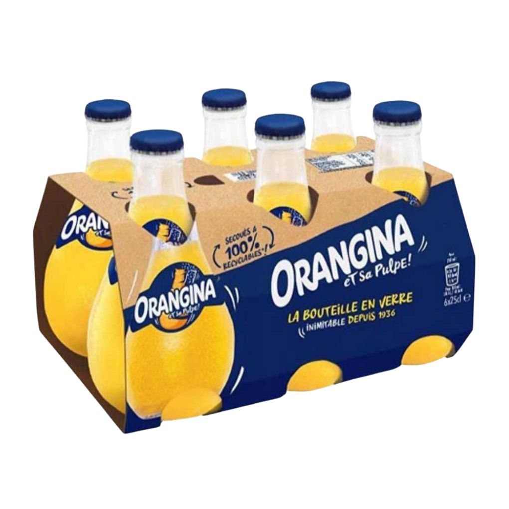 Orangina French Orange Soda with Pulp, 6-Pack Bottles 1
