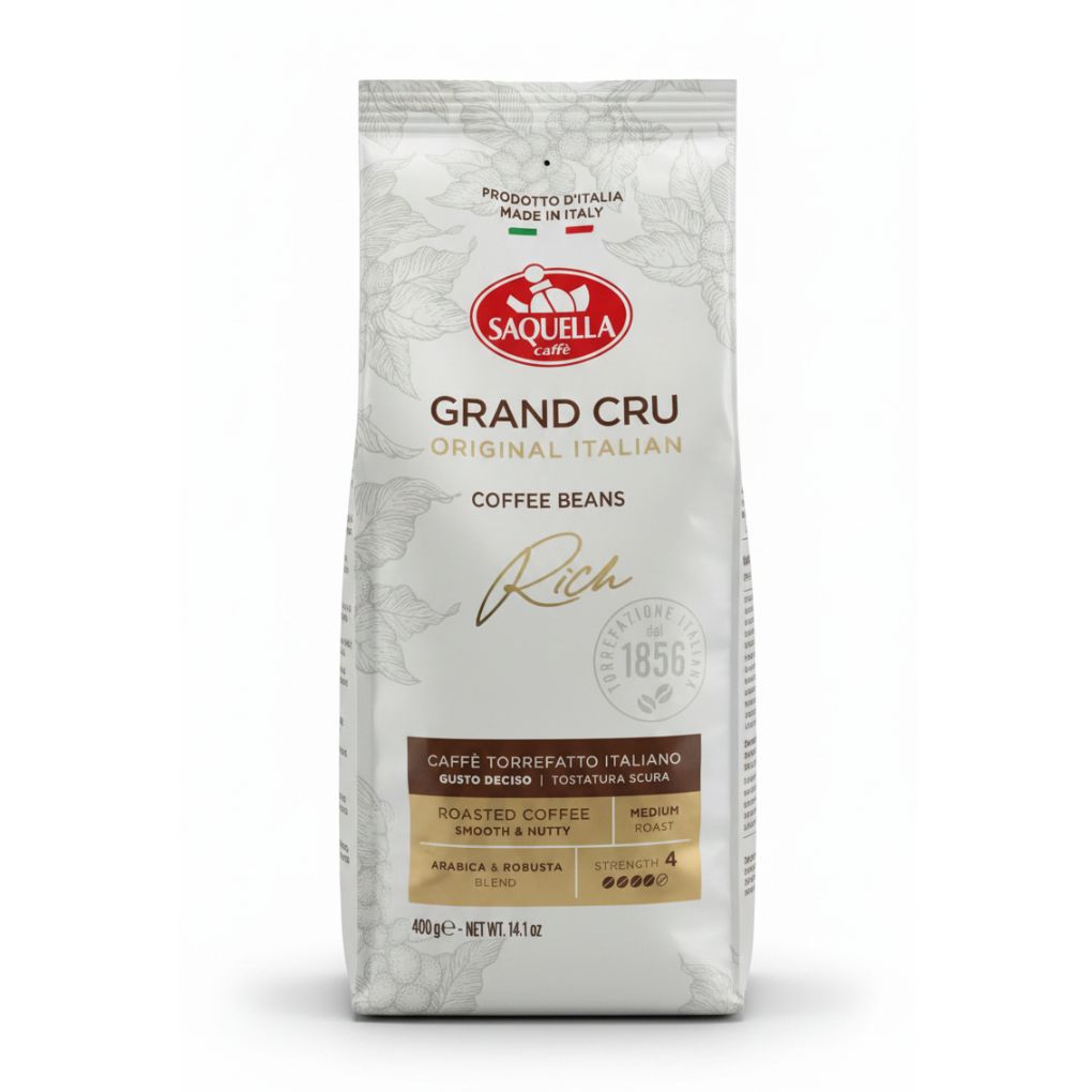 Saquella Espresso Grand Cru Whole Bean Coffee 1
