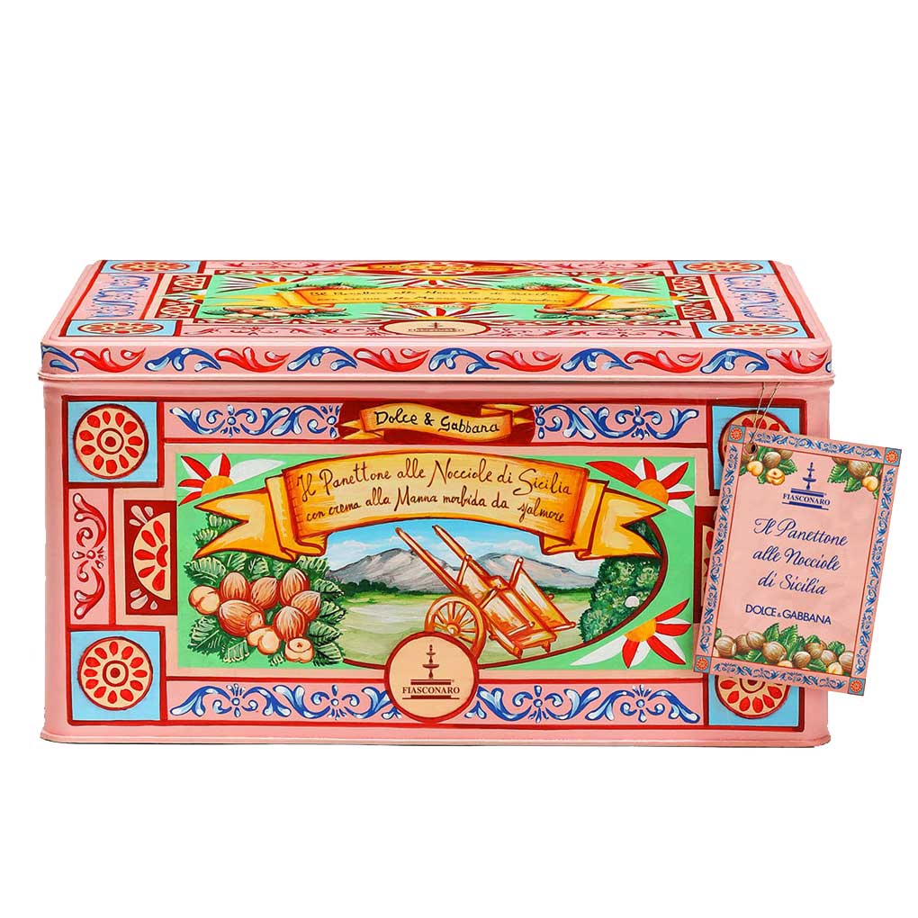 Fiasconaro Preorder: D&G Sicilian Hazelnut Panettone with Manna Cream (No Candied Fruit) 1