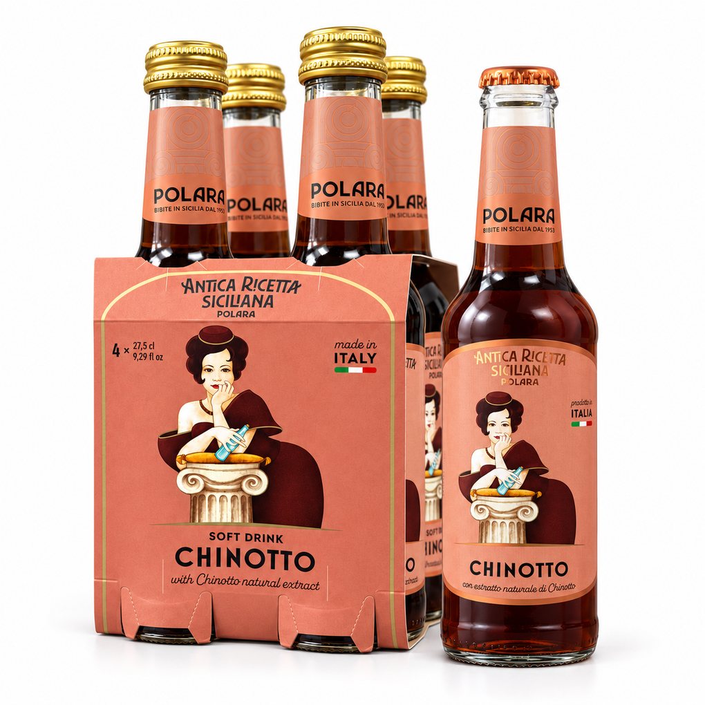Polara Chinotto Italian Soda, 9.3 fl x 4 1